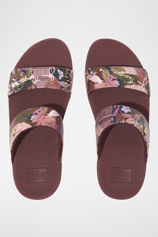 Mules compensées en cuir Microwobbleboard - Marron