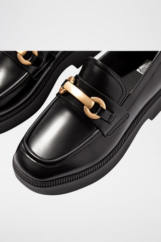 Mocassins plateformes en cuir Microwobbleboard - Noir