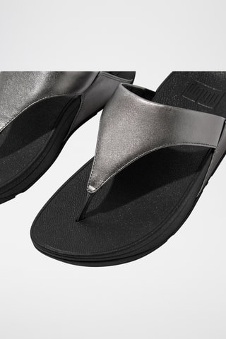 Tongs compensées en cuir Microwobbleboard - Noir