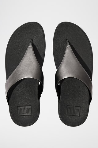 Tongs compensées en cuir Microwobbleboard - Noir