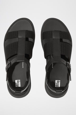 Sandales plateformes en cuir Microwobbleboard - Noir