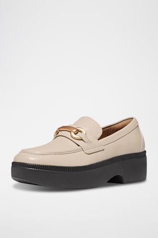Mocassins plateformes en cuir Microwobbleboard - Beige