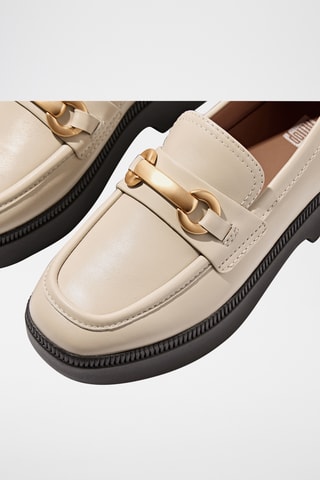 Mocassins plateformes en cuir Microwobbleboard - Beige