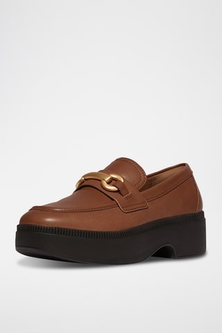 Mocassins plateformes en cuir Microwobbleboard - Marron