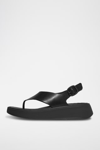 Sandales plateformes en cuir Microwobbleboard - Noir