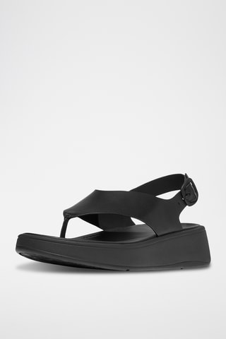 Sandales plateformes en cuir Microwobbleboard - Noir