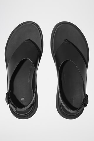 Sandales plateformes en cuir Microwobbleboard - Noir