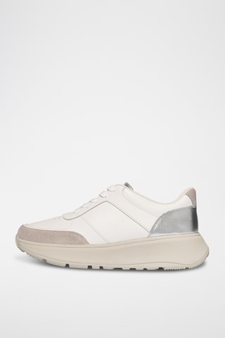 Baskets plateformes en cuir Microwobbleboard - Blanc