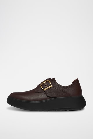 Derbys à boucle en cuir Microwobbleboard - Marron foncé