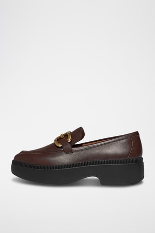 Mocassins à talons en cuir Microwobbleboard - Marron