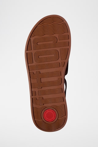 Sandales compensées en cuir Microwobbleboard - Camel