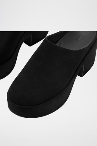 Sabots à talons en nubuck Cush - Noir