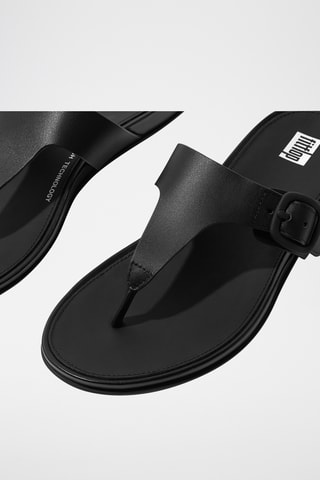 Tongs en cuir Dynamicush - Noir
