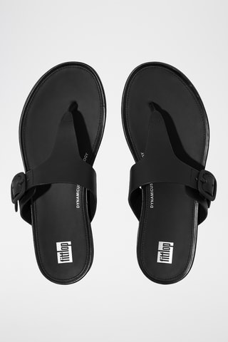 Tongs en cuir Dynamicush - Noir