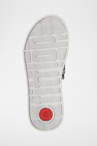 Tongs compensées en cuir Microwobbleboard - Argenté