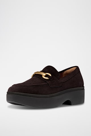 Mocassins plateformes en nubuck Microwobbleboard - Marron