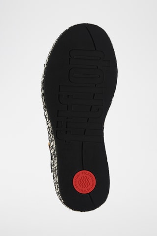 Sandales compensées en cuir Cush - Noir