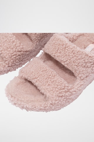Mules fourrées en laine Microwobbleboard - Rose poudré