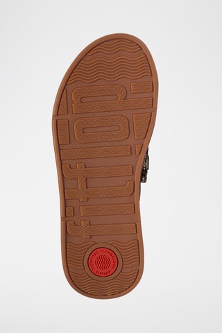 Tongs compensées en cuir Microwobbleboard - Doré