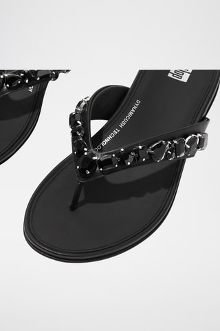 Tongs en cuir Dynamicush - Noir