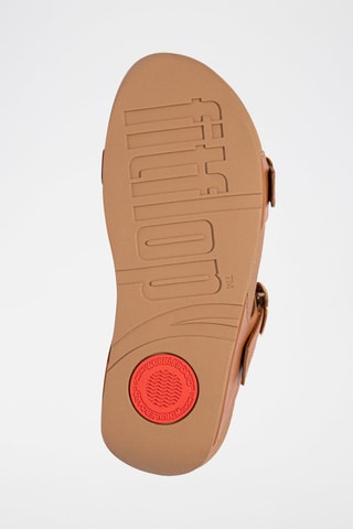 Mules compensées en cuir Lulu - Camel