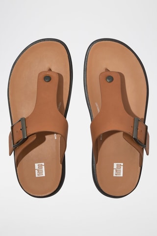Tongs en cuir - Camel