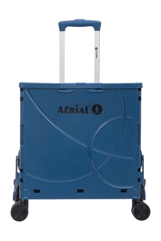 Caja plegable con ruedas Aerial Roll Box - 44,5 x 39,5 x 25,5 cm - Azul