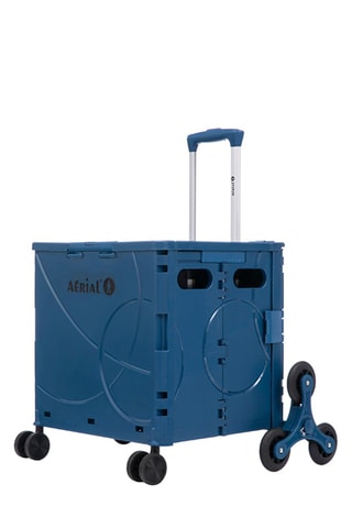Caja plegable con ruedas Aerial Roll Box - 44,5 x 39,5 x 25,5 cm - Azul
