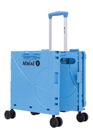Caja plegable con ruedas Aerial Roll Box - 44,5 x 39,5 x 35,5 cm - Azul