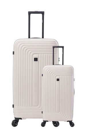 Maleta de cabina y maleta grande Premium Trunk - 56/73,5 cm  - Beige