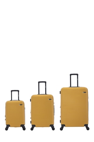 Juego de 3 maletas Mary (S/M/L) - 55/65/75 cm - Amarillo