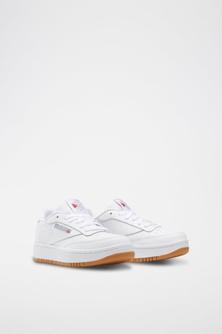 Leren Sneakers Club C Double - Wit