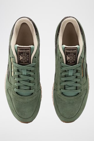 Nubuck Sneakers Classic Leather - Donkergroen
