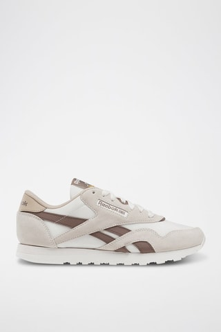 Nubuck Sneakers Classic Nylon - Wit