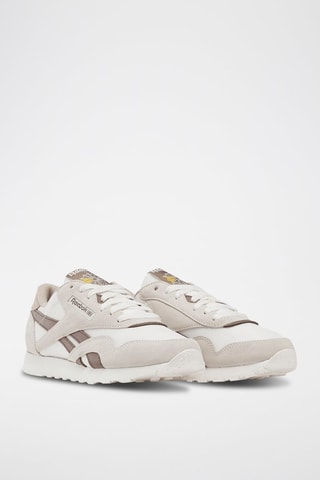 Nubuck Sneakers Classic Nylon - Wit