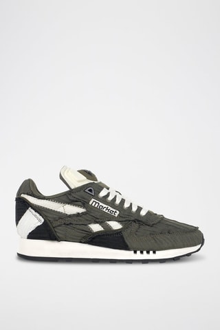 Nubuck Sneakers Classic - Donkergroen