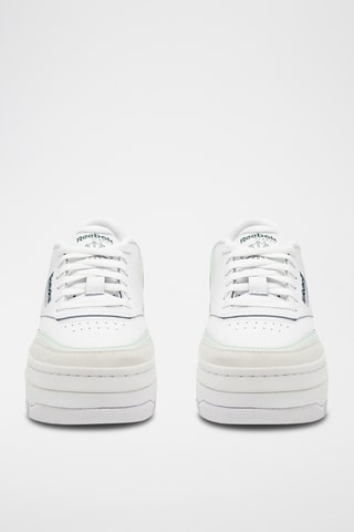 Leren Platform Sneakers Club C extra - Wit
