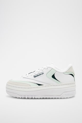 Leren Platform Sneakers Club C extra - Wit