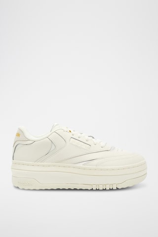 Leren Platform Sneakers Club C extra - Ecru