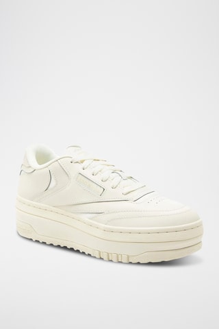 Leren Platform Sneakers Club C extra - Ecru
