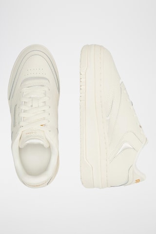Leren Platform Sneakers Club C extra - Ecru