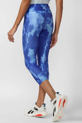 Legging Hoge Taille Tie and Dye Id Train- Blauw