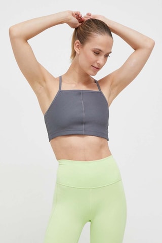 Crop top yoga Rib Crop - Donkergrijs
