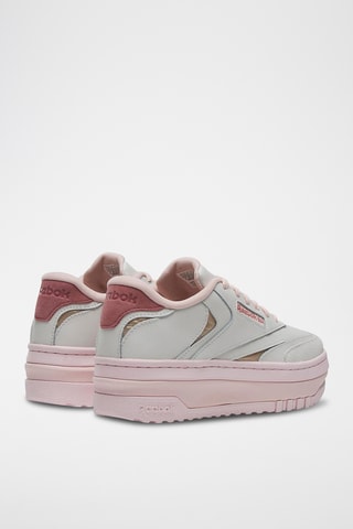 Leren Platform Sneakers Club C extra - Wit