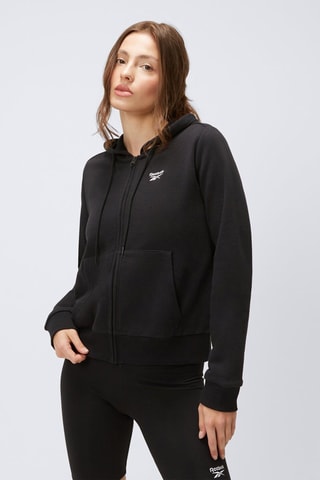 Sweater met Capuchon French Terry - Zwart