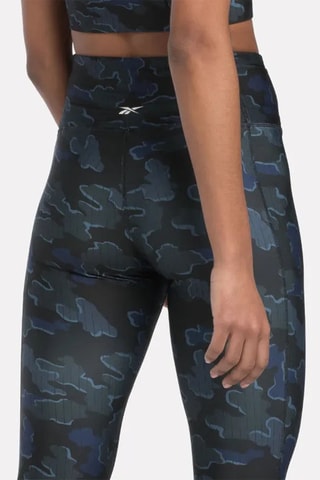 Trainingslegging Hoge Taille Train Camo- Kaki