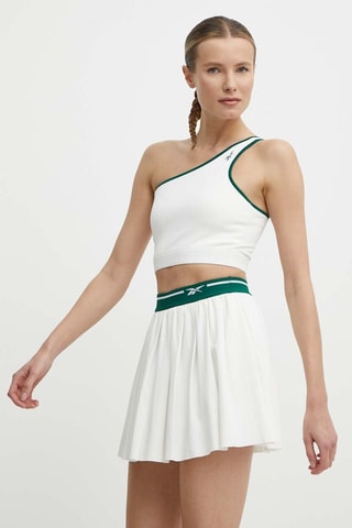 Asymmetrische Crop Top - Ecru