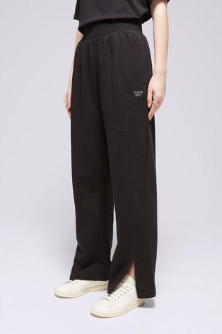 Wijde fleece broek - Zwart