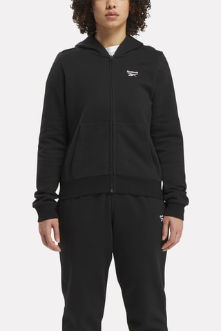 Fleece Sweater met Capuchon Identity - Zwart