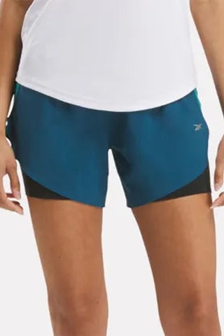 Trainingsshort 2-in-1 - Zwart en Petrolblauw